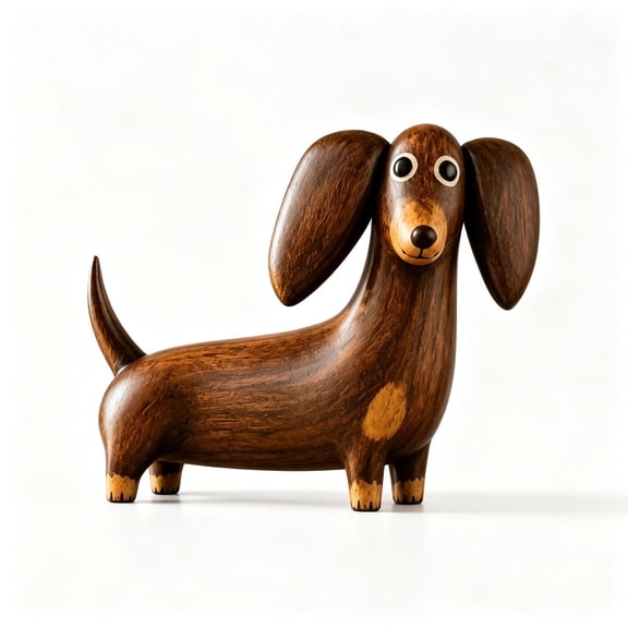 Trovenix Quirky Dachshund Resin Ornament Cute Dog Figurine For Home Office Desk Shelf Display Living Room Bedroom Window Sill Indoor Decor