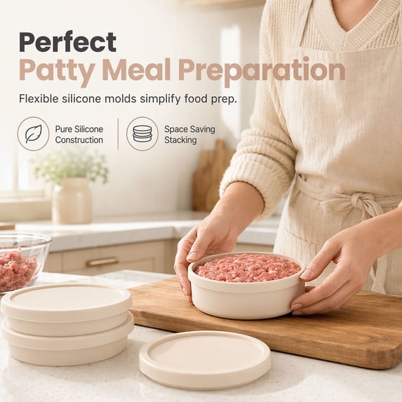 Trovenix Silicone Food Storage Containers, Round Freezer Meal Prep ...