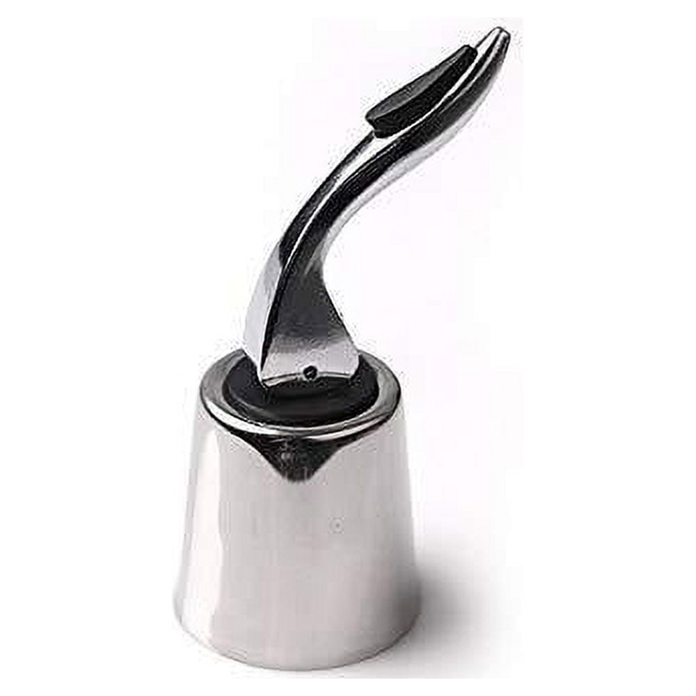 Elegant Stainless Steel and Silicone Wine Stopper