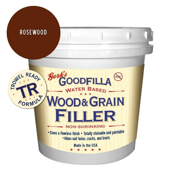 GoodFilla Water-Based Wood Finish (Trowel Ready), Rosewood, Quart