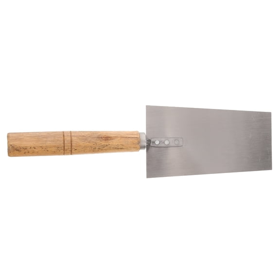 Trowel with Wooden Handle Metal Drywall Tool Spatula Portable Drywall Smoothing Tool Steel 31.50X9.00X2.50CM