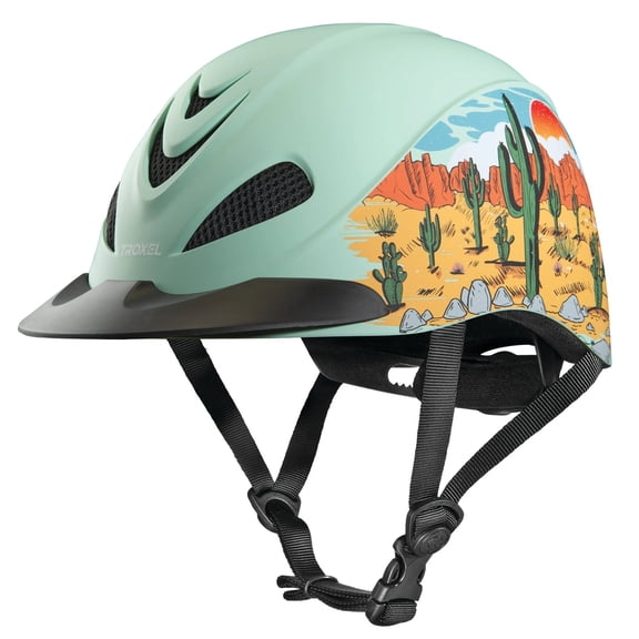 Troxel Dynasty Riding Helmet - ASTM/SEI Certified Low Profile Equestrian Helmet with DialFit System Desert Sky / Large
