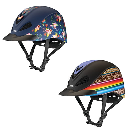Troxel Dynasty Riding Helmet: Safe, Stylish, & Comfortable for Equestrians Floral Watercolor / Medium