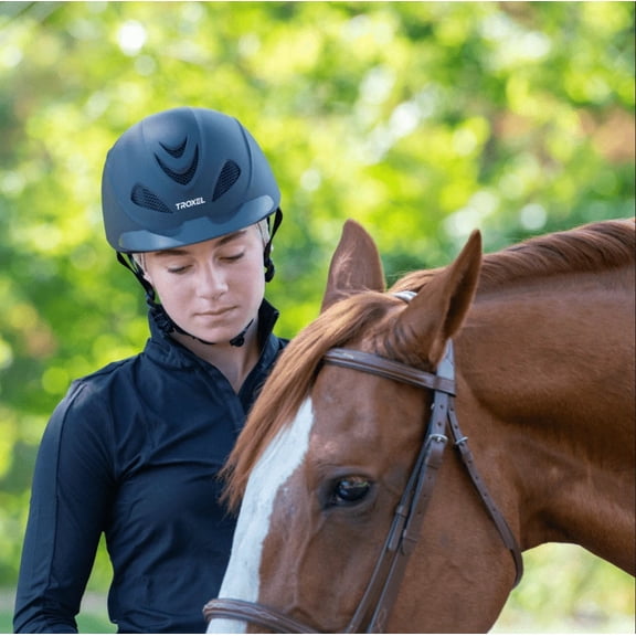 Troxel Liberty Low Profile Western Riding Helmet - Safety & Style Bluestone Duratec / XL