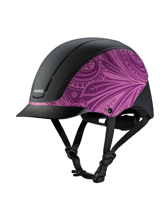 Spirit Low Profile Western Riding Helmet - Safety & Style Purple Boho / XSmall