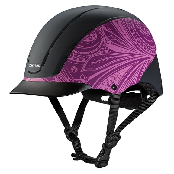 Troxel Spirit Low Profile Western Riding Helmet - Safety & Style Purple Boho / Medium