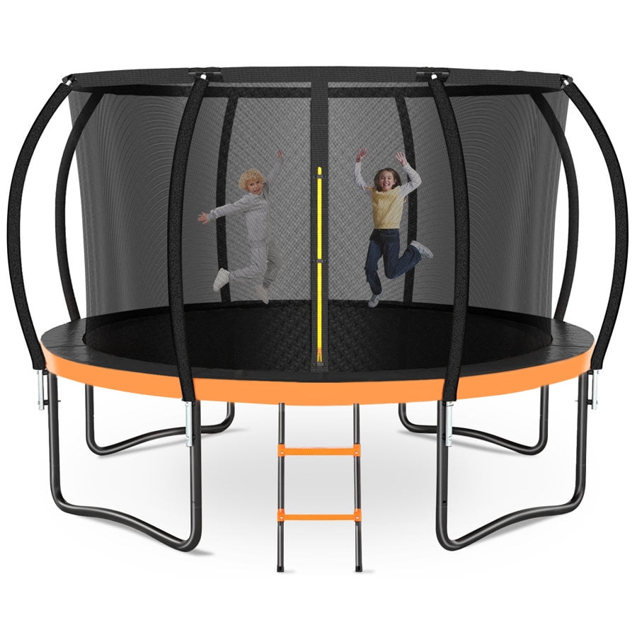 Machrus Moxie Pumpkin-Shaped Outdoor Trampoline Set with