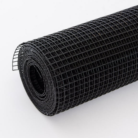 Troxlin 21 Gauge 1/4 Inch Black Vinyl Coated Hardware Cloth – 24" x 100 ft Welded Wire Mesh for Chicken Coop, Pest Control, Garden Fence & Small Animal Enclosures