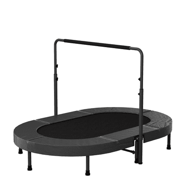 Troxlin 36" Mini Trampoline with Safety Handle & Spring Padding - Double Jumpers Indoor Exercise Trampoline - Heavy Duty Galvanized Steel Frame