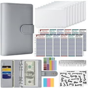 Troxlin A6 Budget Binder with Cash Envelopes – 2025 Money Saving & Expense Tracker (Grey, 1-Pack)