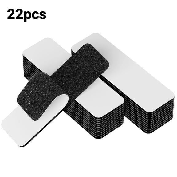 Troxlin Hook and Loop Strips, 22PCS 3x10cm Reusable White Mounting Tape for DIY, Wall Fixing & Cable Management(22 pcs)