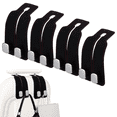 thumbnail image 1 of Troxlin Car Organizer Hooks,Car Purse Hook,Bag Holder for Car,Car Seat Back Storage Hook for Purses and Bags,Suitable for Bags, Handbags（Black-4pcs), 1 of 7