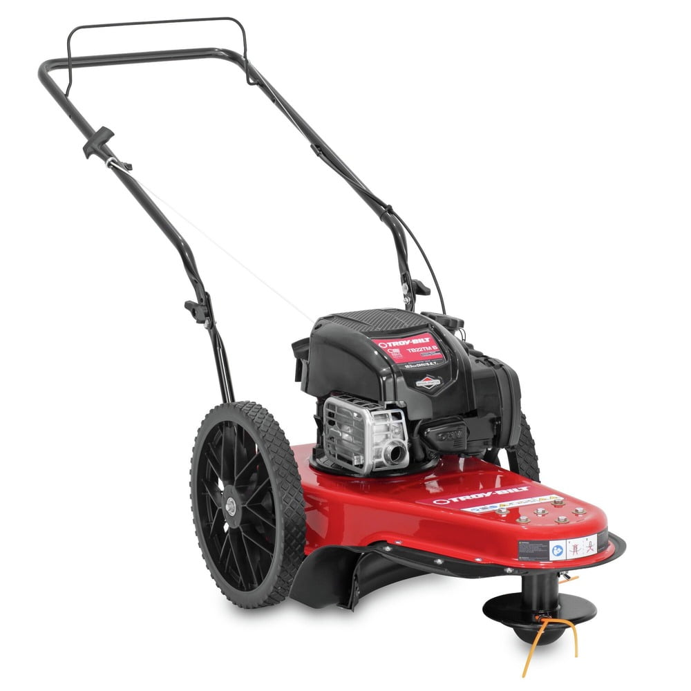 Troy-Bilt 22” 163cc Gas Powered Trimmer Mower, Briggs & Stratton Engine, with Off-Set Trimmer Head