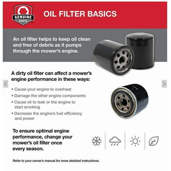 Troy-Bilt 490-201-Y010 Oil Filter for OHV Engines Series 382cc, 420cc, 439cc, 452cc, 547cc and 679cc, Replaced MTD 751-12690