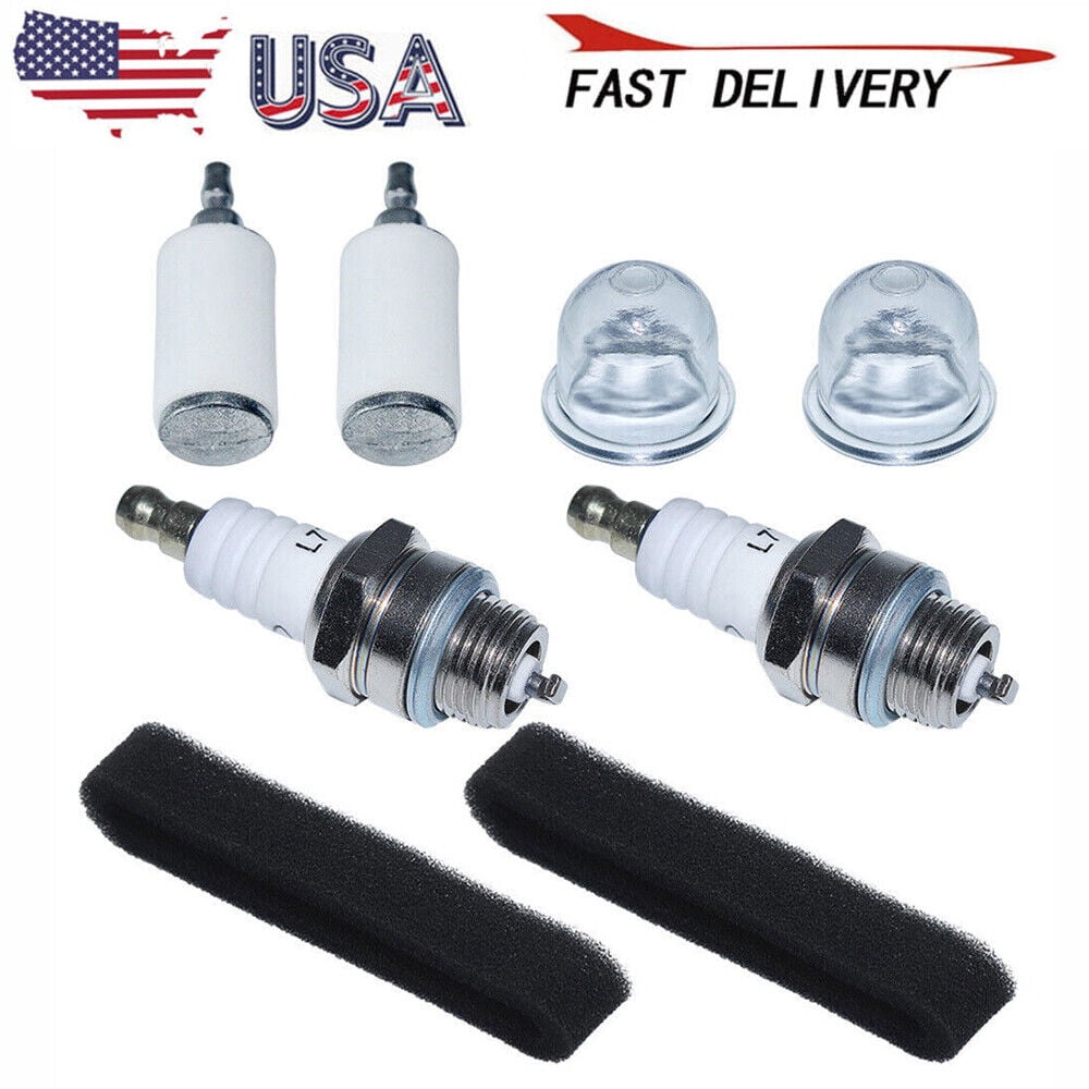 Troy-Bilt Air Fuel Filter & Spark Plug Kit TB22EC TB32EC TB35EC TB22 TB2MB Gas Trimmer Maintenance Set - 2 Sets