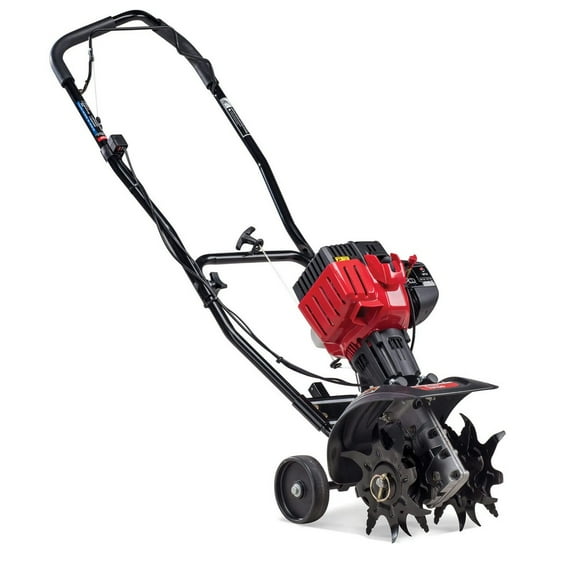 Troy-Bilt EC 2 Cycle Gas Power Walk Behind 9 Inch Garden Cultivator Tiller, Red