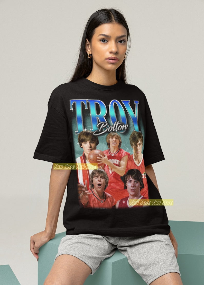 Troy Bolton Tshirt ,zac efron merchandise,zac efron shirt,zac efron tshirt,zac efron ,zac efron 