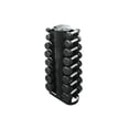 thumbnail image 1 of Troy Dumbbell Weight Set with Rack, 3-30 lb. Pairs - Rubber Flat 12-Sided Head w/ 2 Sided Vert Rack (Commercial Gym Quality), 1 of 2