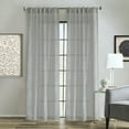 thumbnail image 1 of Troy Faux Linen Dual Header Printed Curtain Panel 52" x 84" in Grey, 1 of 6