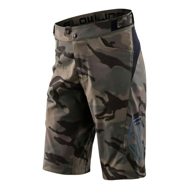 Troy Lee Designs Flowline Spray Camo Youth MTB Mountain Bike Shorts Green 22 USA