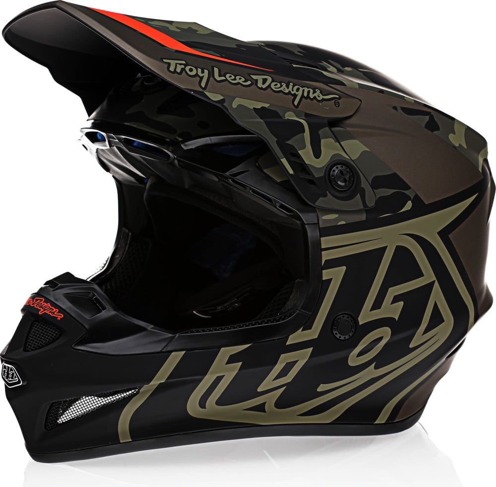 Troy Lee Designs GP Overload Camo MX Offroad Helmet Army Green