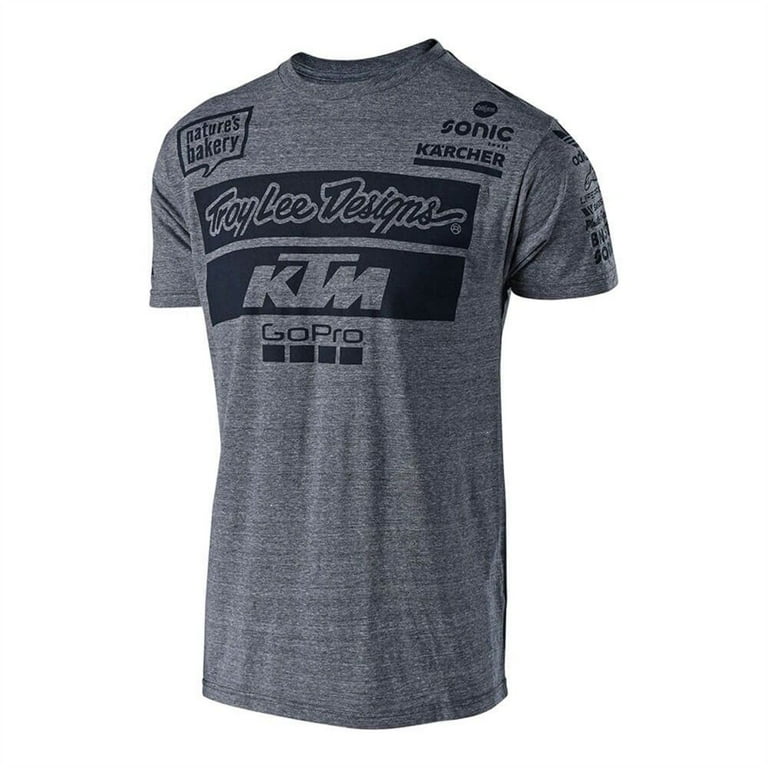 Troy Lee Designs Official Licensed TLD KTM Team Tee Vintage Gray