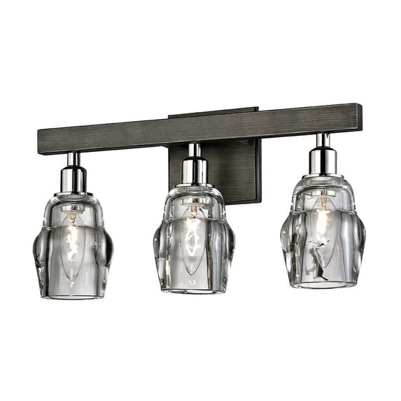 Troy Lighting Citizen 3-LT Wall Bath - Graphite And Polished Nickel - B6003