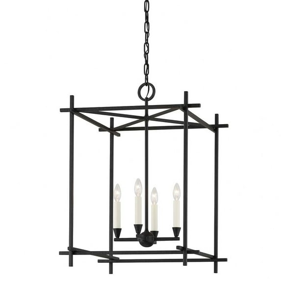 Troy Lighting F1097 Huck 4 Light 22" Wide Taper Candle Multi Light Pendant - Grey