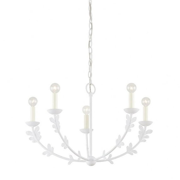 Troy Lighting F4428 Florian 5 Light 28" Wide Chandelier - White