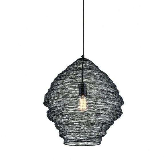 Troy Lighting F6772 Wabi Sabi 1 Light 18" Wide Pendant - Black