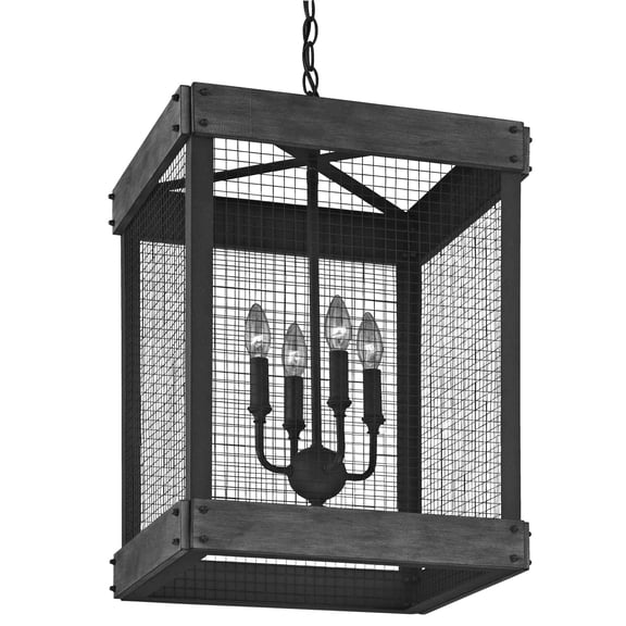 Troy Lighting - Mercado - Four Light Pendant Textured Bronze Finish with