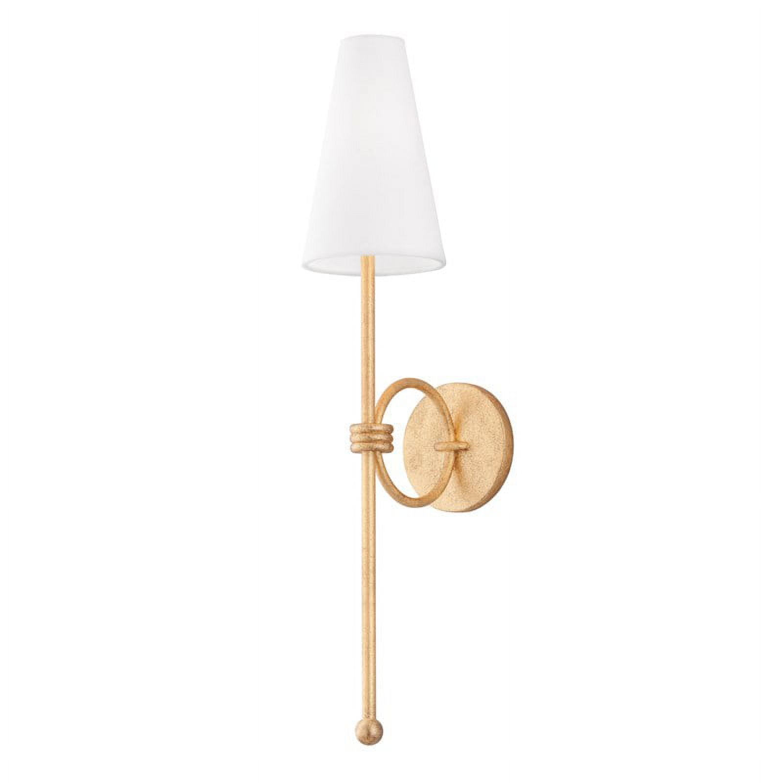 Elegant Gold Linen-Shade Dimmable Wall Sconce