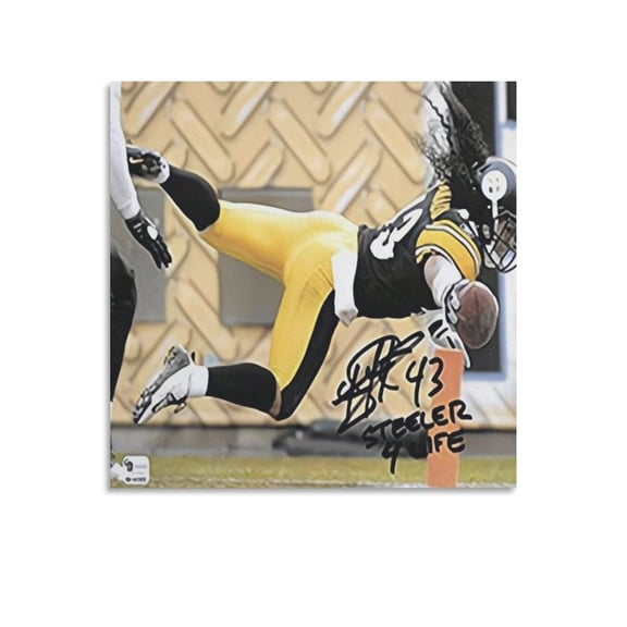 Troy Polamalu Canvas Poster Room Aesthetic Poster Print Art Wall Painting Canvas Posters Gifts Modern Bedroom Decor 12x12inch(30x30cm)