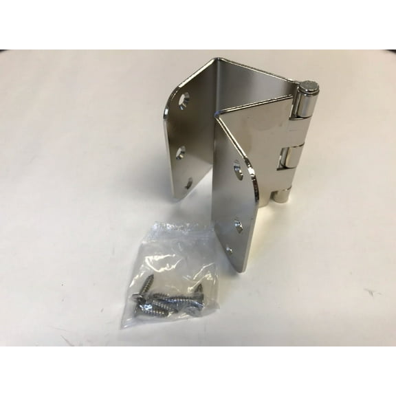 Troy Technologies Brushed Nickle Plating Swing Clear Door Hinge with Wood Screws