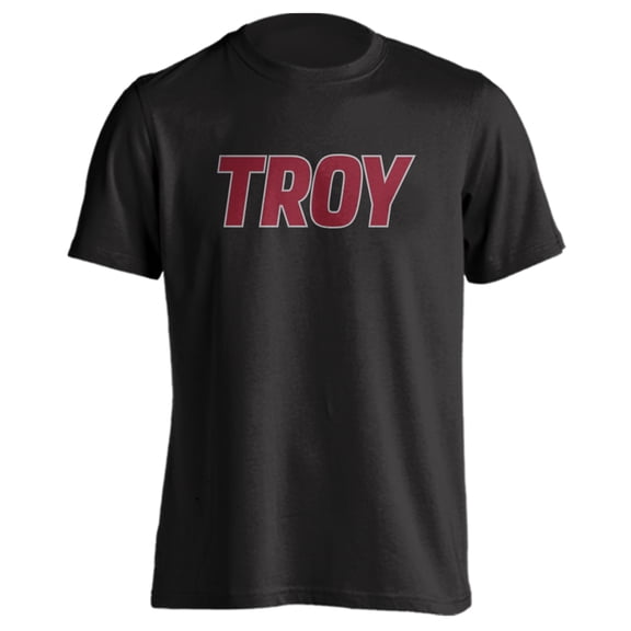 Troy Trojans Classic Arch Basic Short Sleeve T-Shirt