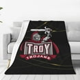 thumbnail image 1 of Troy University Logo Blanket Large Luxury Fleece Soft Anti-Static Anti-Pilling Flannel Bed Blanket, 1 of 6