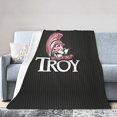 thumbnail image 1 of Troy University Logo Fleece Blanket, Very Soft Microfiber Flannel Blanket for Couch Warm and Cozy for All Seasons, 1 of 6