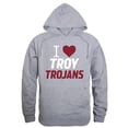thumbnail image 1 of Troy University Mens I Love Hoodie, Heather Gray - Small, 1 of 1