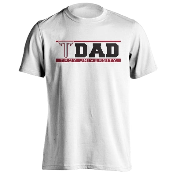 Troy University Trojans Proud Parent Dad Short Sleeve T-Shirt