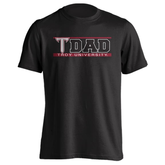 Troy University Trojans Proud Parent Dad Short Sleeve T-Shirt