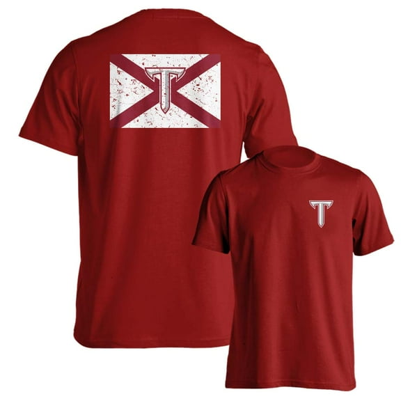 Troy University Trojans State of Alabama Flag Pride Short Sleeve T-Shirt