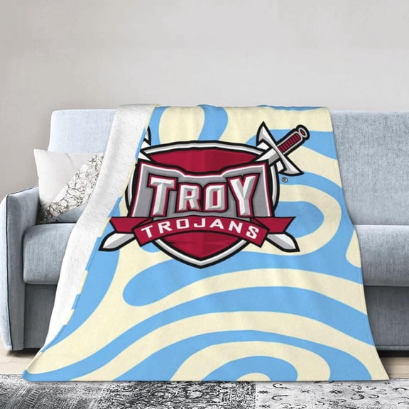 Troy University Ultra-Soft Micro Fleece Blanket Soft Comfortable Flannel Blanket Available for Bed Couch Living Room