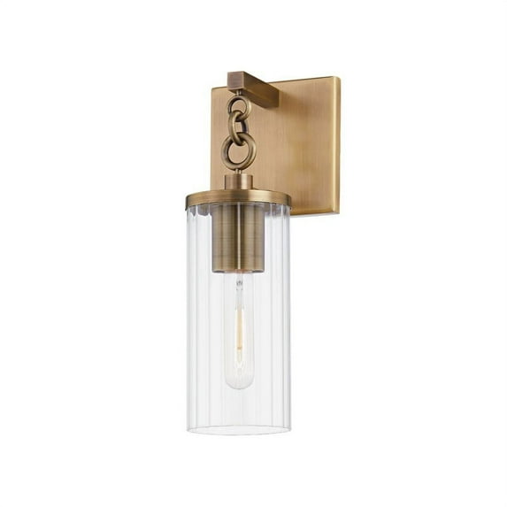 Troy Yucca 1-LT Small Outdoor Wall Sconce - Patina Brass - B6121-PBR