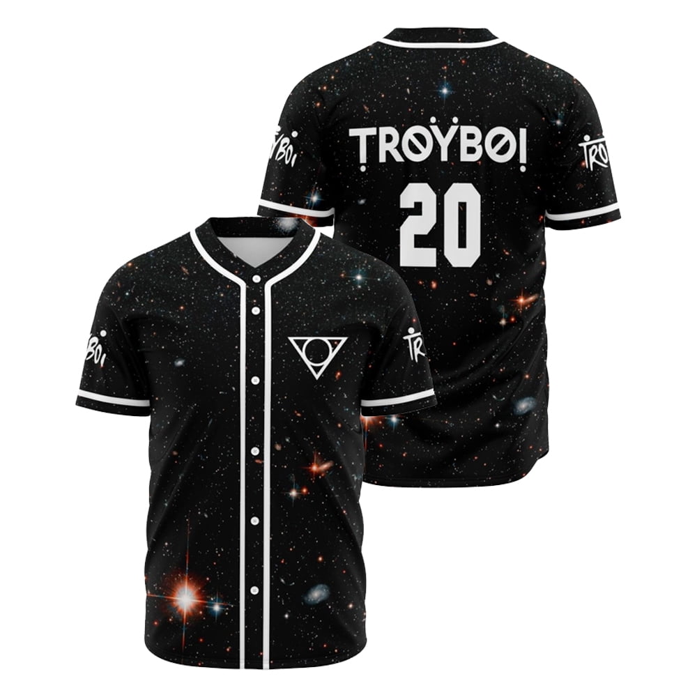 TroyBoi Jersey Baseball Jacket Shirts Short Sleeve Tee Women Men