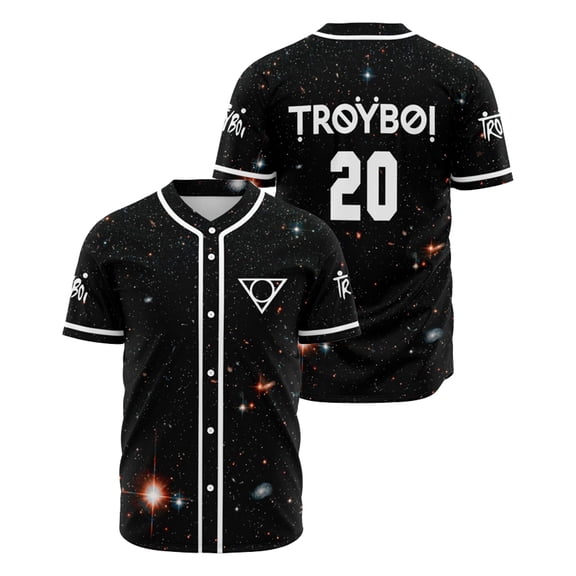 TroyBoi Jersey Baseball Jacket Shirts Short Sleeve Tee Women Men Streetwear Tops