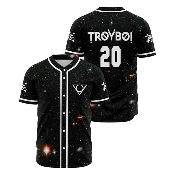 TroyBoi Jersey Baseball Jacket Shirts Short Sleeve Tee Women Men Streetwear Tops