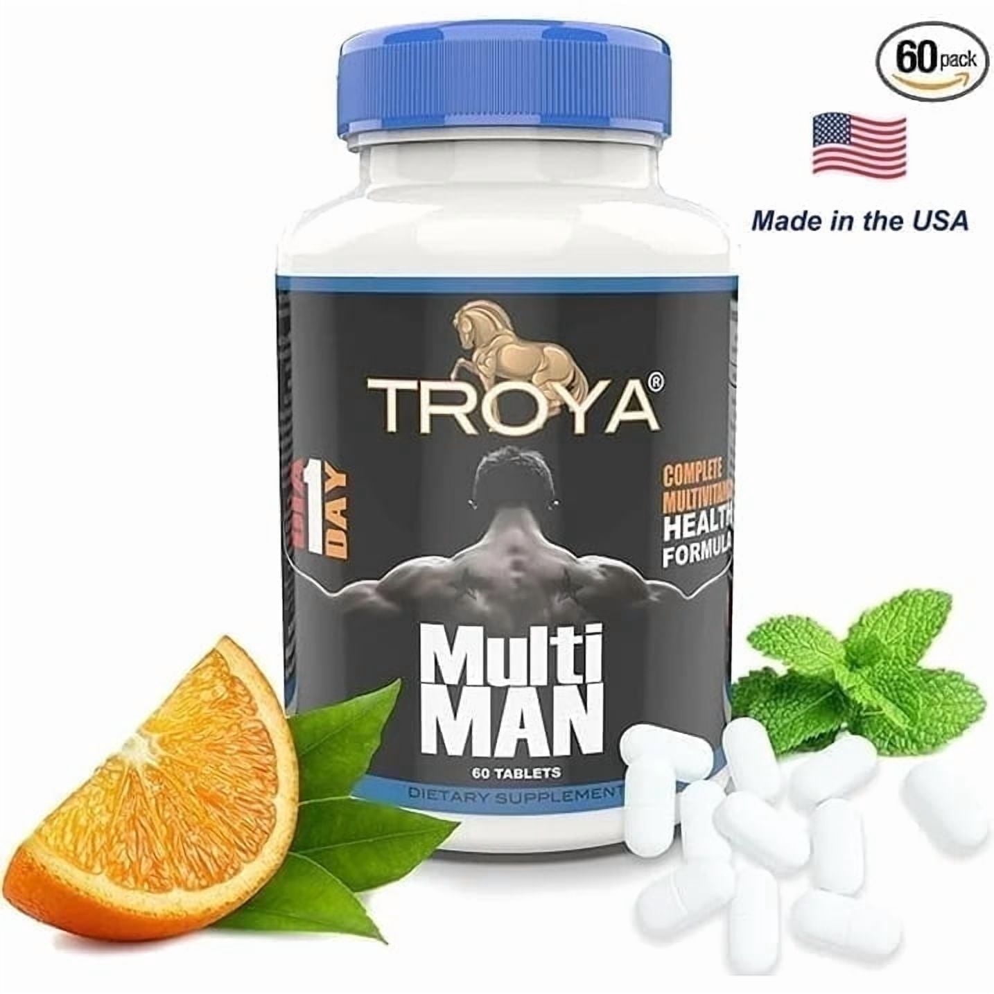 Mucliman Troya Multiman one a day Multivitamins for Men, Adults Daily Health ...