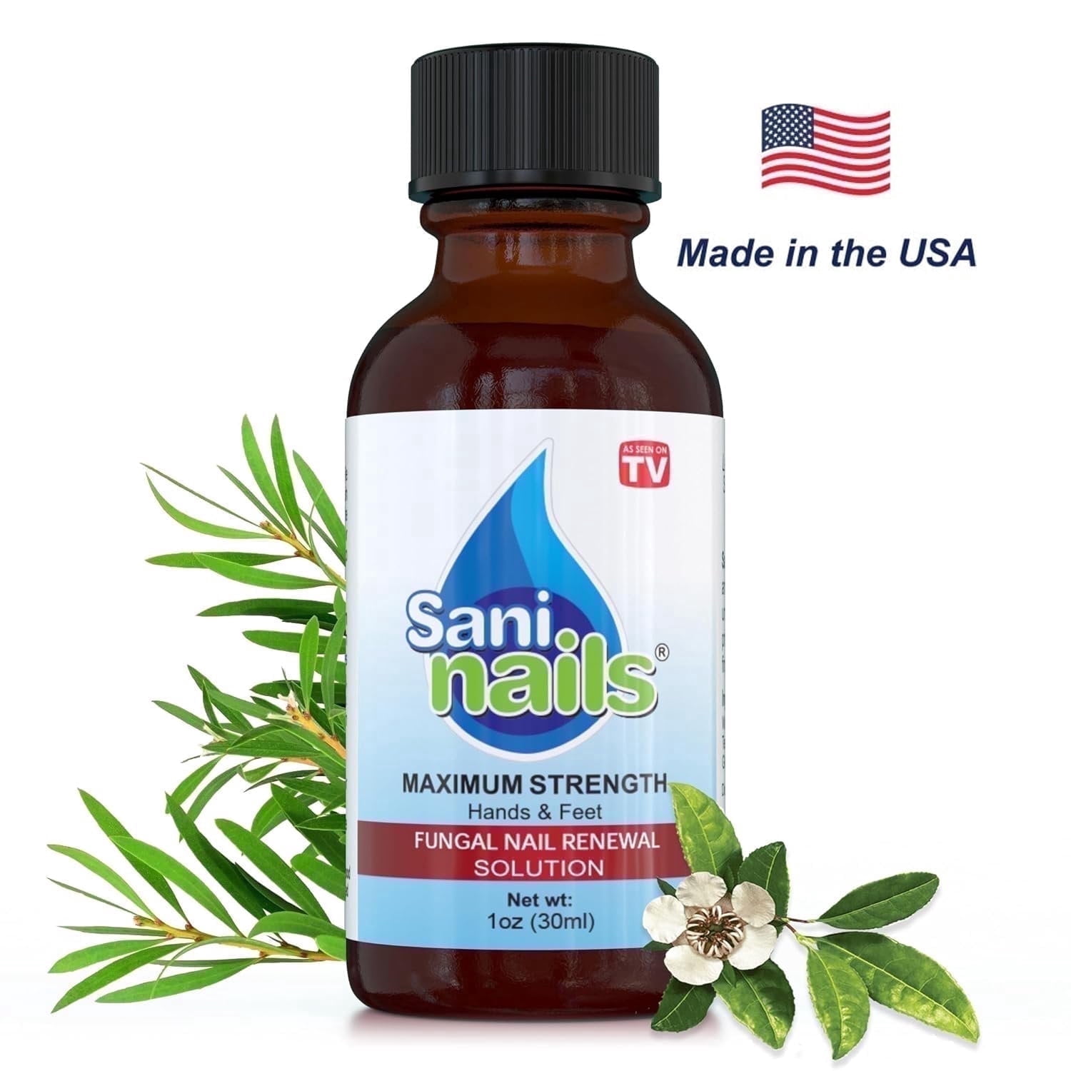 Troya Sani Nails Renewal Solution with Copaiba, Tea Tree, Lemongrass Oils, Antifungal, Nail Care Products
