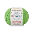 thumbnail image 1 of Troyarn Cotton 60% Cotton 40% Acrylic Yarn, Soft, Fine/Sport (2) for Crochet and Knitting 1.76 Oz (50g) / 180 Yds (165m) (10348 - Green), 1 of 9