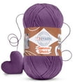 thumbnail image 1 of Troyarn Summer Stretch Acrylic Yarn for Crocheting - 1 Skein Purple Yarn Made from 100% Elastic Microfiber Acrylic for Knitting, 100gr 438 yds (114622 - Lilac), 1 of 7